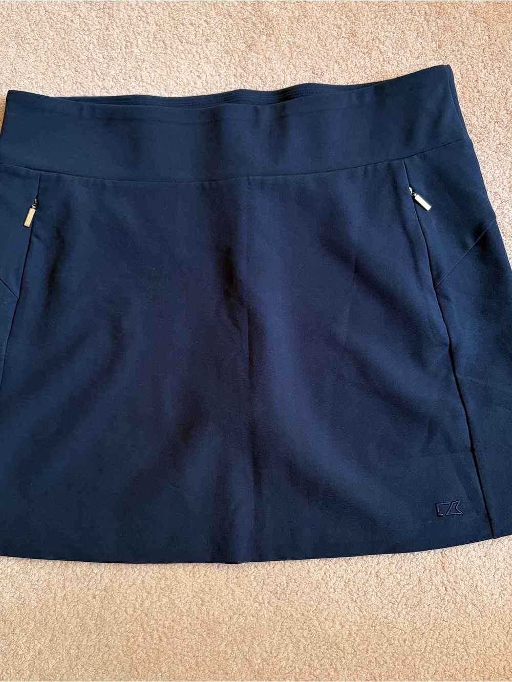 Cutter and Buck Women's Navy Active Skort with Zip Pockets